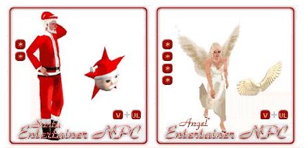 Santa and Anel entertainer NPCs